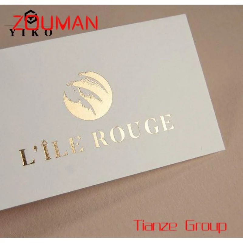 Custom , Custom Luxury Embossed Stamping Recycled Visiting Thank You Cards Printing Gold Foil Business Card