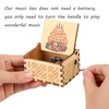 Happy Birthday Musical Ornaments Antique Wooden Engraved Hand Cranked Music Box 1