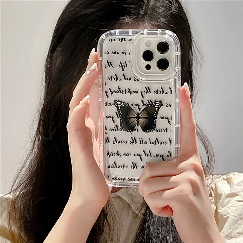  Cute Graffiti Love Heart Clear Phone Case for iPhone