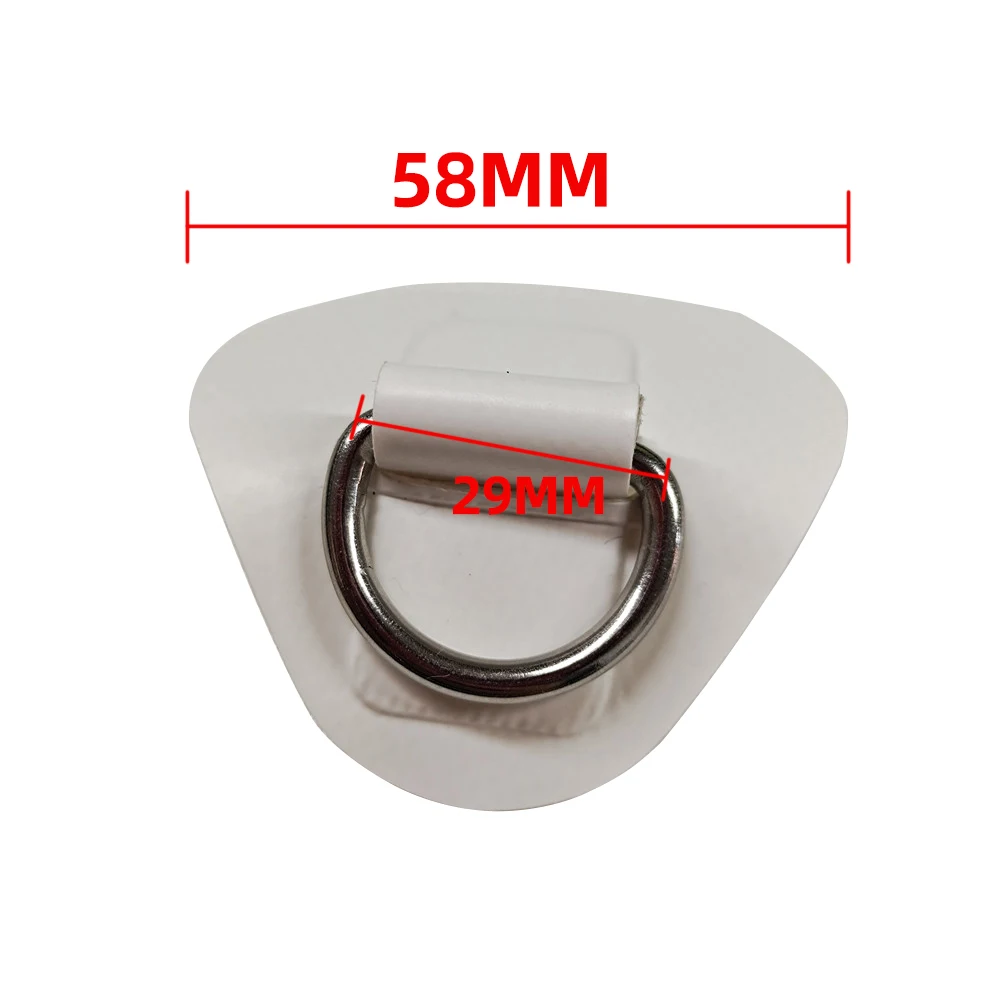 6pcs Kayak D-ring Pad 316 Stainless Steel-shackle PVC Ring Deck Rigging Sup Round Ring Pad sports accessory