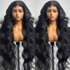 250% Body Wave Lace Front Human Hair Wigs Brazilian 30 Inch 13x4 HD Lace Frontal Wig 5x5 Lace Closure Glueless Wig Ready To Wear