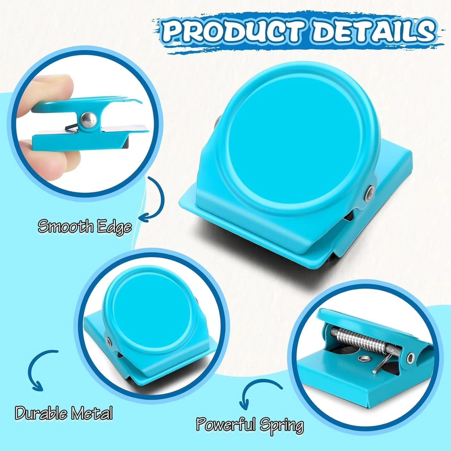 4/6/10Pcs Color Magnetic Metal Clips Heavy Duty Magnet Holders for Fridge Whiteboard Wall Memo Note Clip Paper Clamp for Home paper clips metal clamp clips