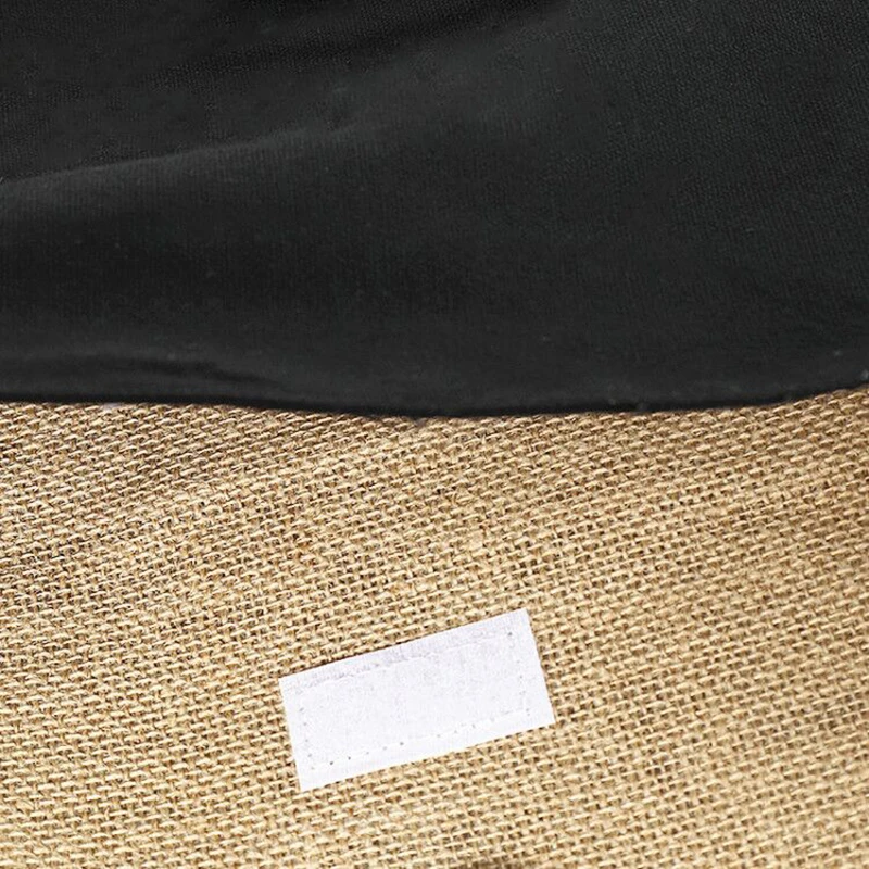 DINYAO Jute Cotton Fabric Splicing Handbags Fashion Eco-Friendly Shopping Bags Large Capacity Simple Printed Letter Tote bag 6