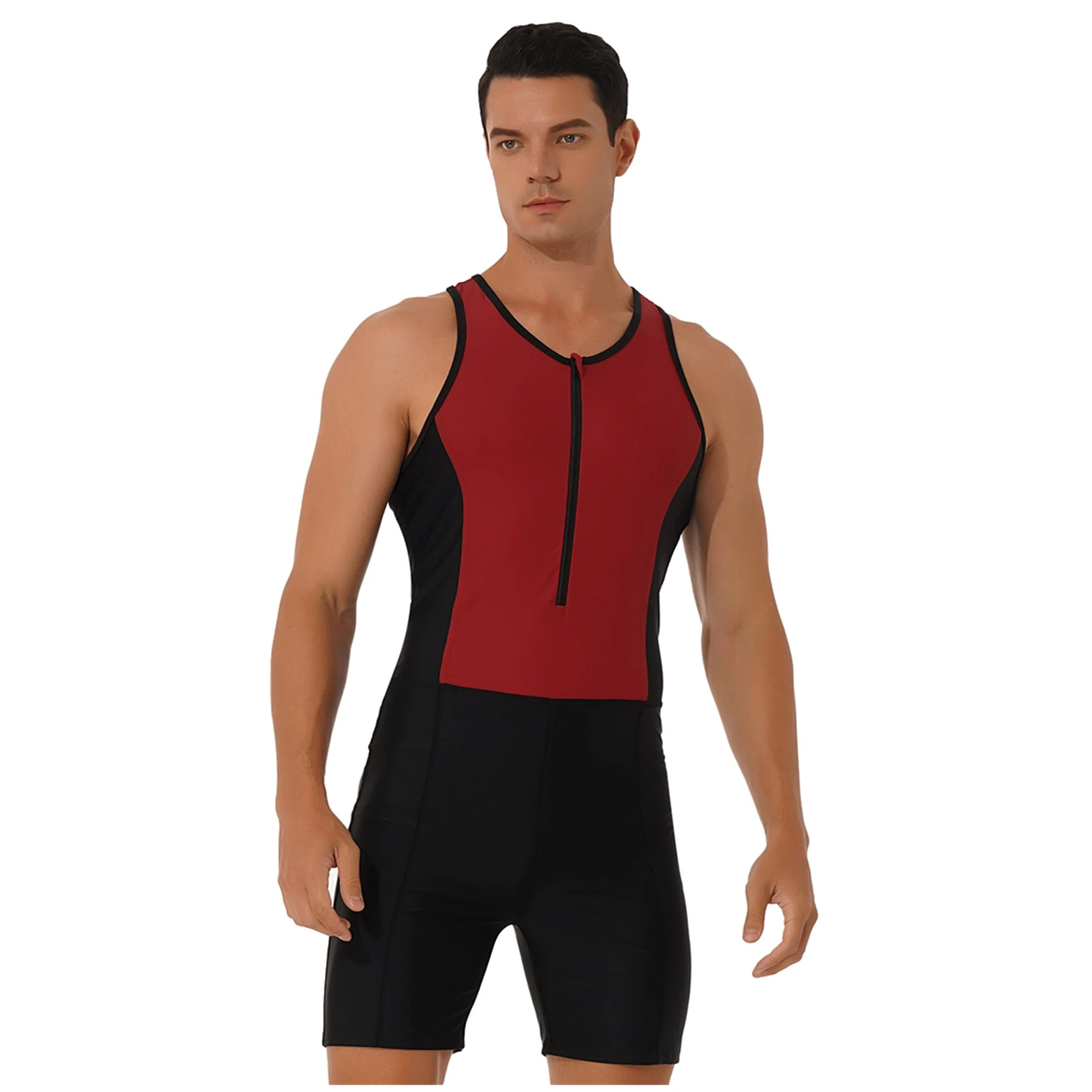 Men Swimsuit Shorts Racerback Tank Top Surfing Suit Singlets
