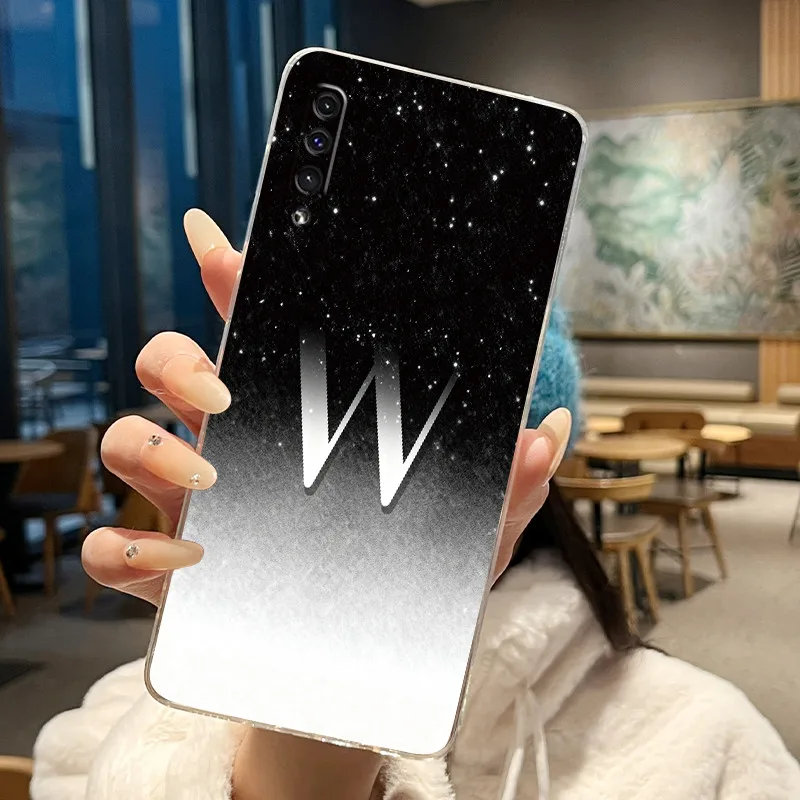 Elegant Clear Soft Silicone Protective Back Cover with Luxury Letter Design