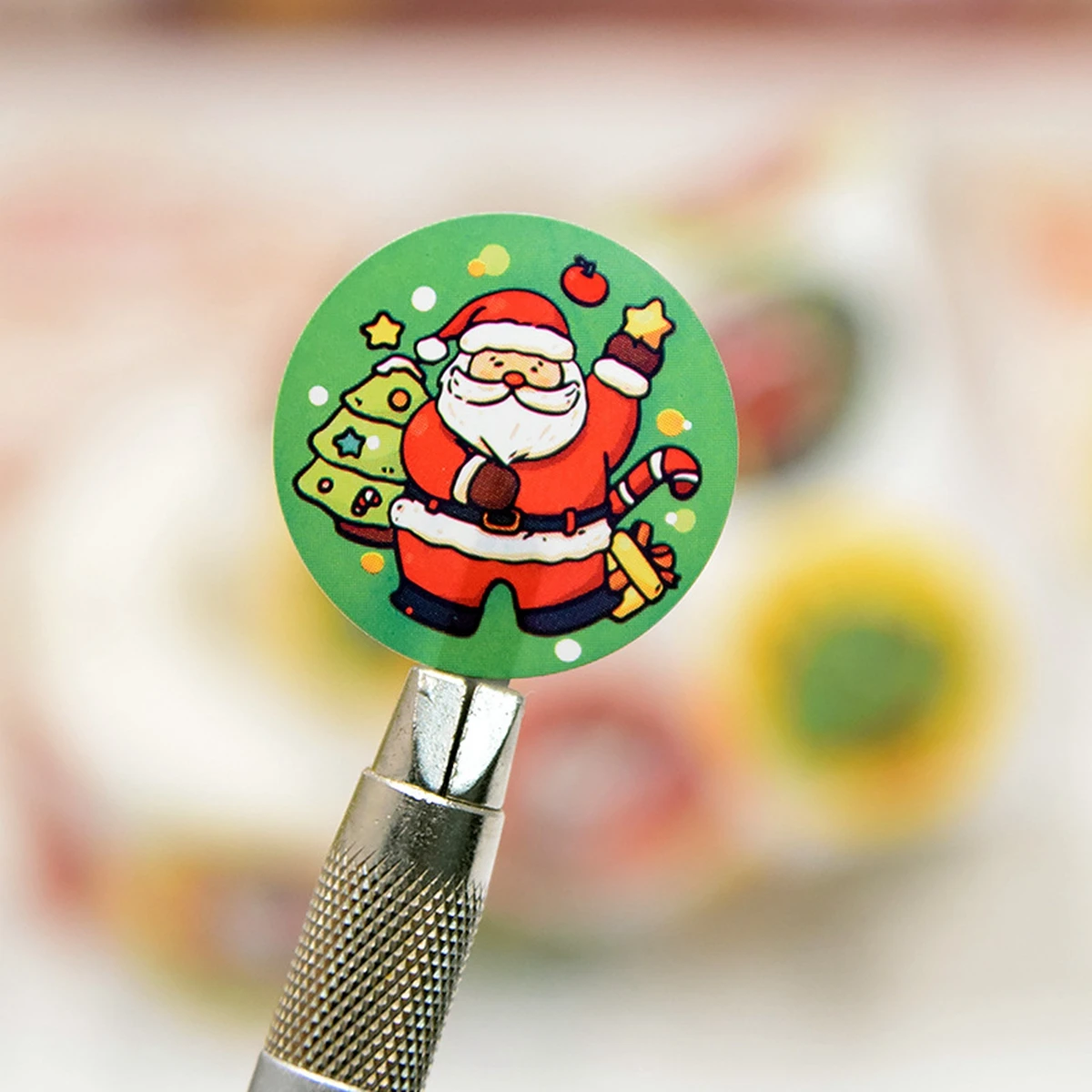 100-500pcs Merry Christmas Stickers Round stickers Christmas Tag for Envelope Sealing Gift Decor Shop Product Packaging Stickers decorative stickers packaging stickers postage stamps stickers