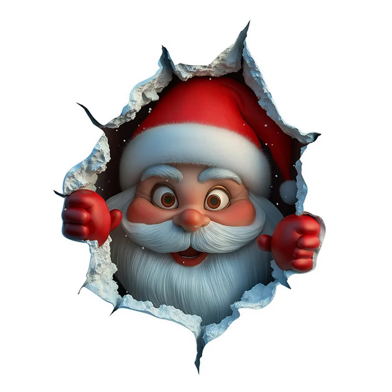 Wall Stickers Window Stickers Christmas Santa Claus Wall Decal Window Clings Decor for Home Holiday Party