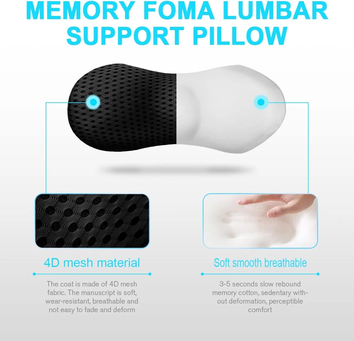 Car Neck Headrest Pillow Cushion Auto Seat Head Support Protector Automobiles Seat Neck Rest Memory Cotton For Office Backrest