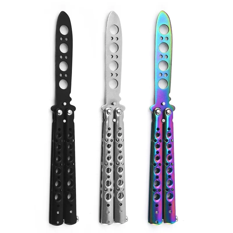 

Foldable Butterfly Knife Portable CSGO Trainer Stainless Steel Pocket Practice Knife Training Tool for Outdoor Games