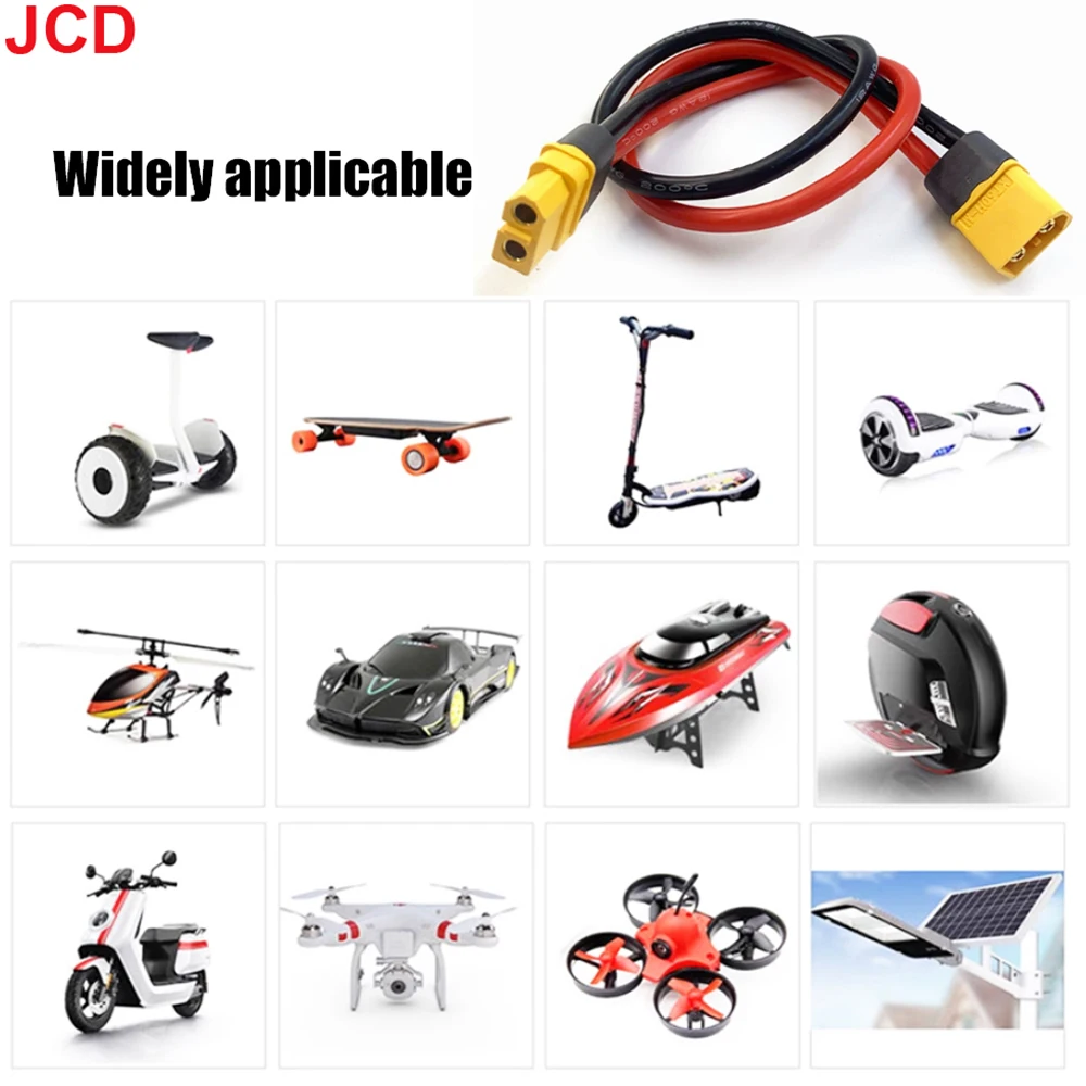 JCD XT60 – jeu de connecteurs mâles et femelles, avec isolation en Silicone, câble d'extension de batterie 12awg pour Batteries RC Lipo et Drone – Image 4