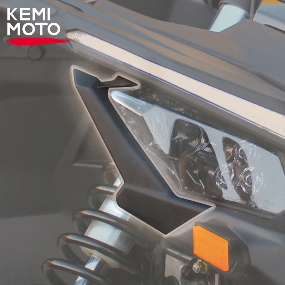 KEMIMOTO X3 UTV Front Headlight Cover Trim for Can am Maverick X3 Max Turbo R XDS 2017-2024 705010628 705010629 for cadillac ct6 2023 2024 front headlamp cover transparent mask lamp shade headlight shell lens replace the original lampshade