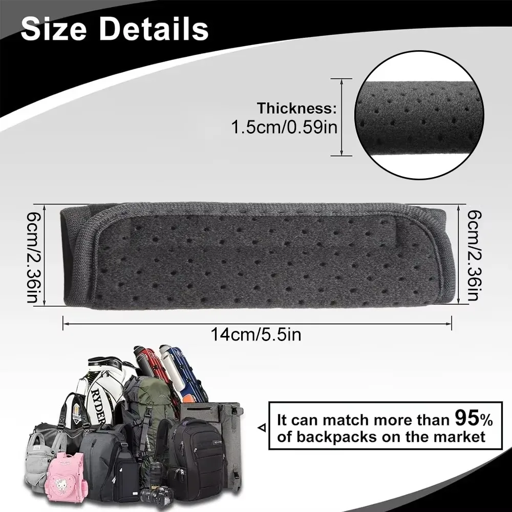 1Pair Shoulder Bag Pad Replacement Backpack Shoulder Straps Padding Cushion Strap Pad Non Slip Bag Accessory