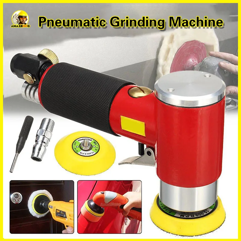 With 1/2/3 Inch Pad New Orbit Mini Air Sander Pneumatic For Car Polishing High Speed Air Powered  Polisher Air Tool Machine 300w random orbit sander 2 5 amp orbital sander with 6 variable speeds 5000 13000 opm 20pcs sanding discs