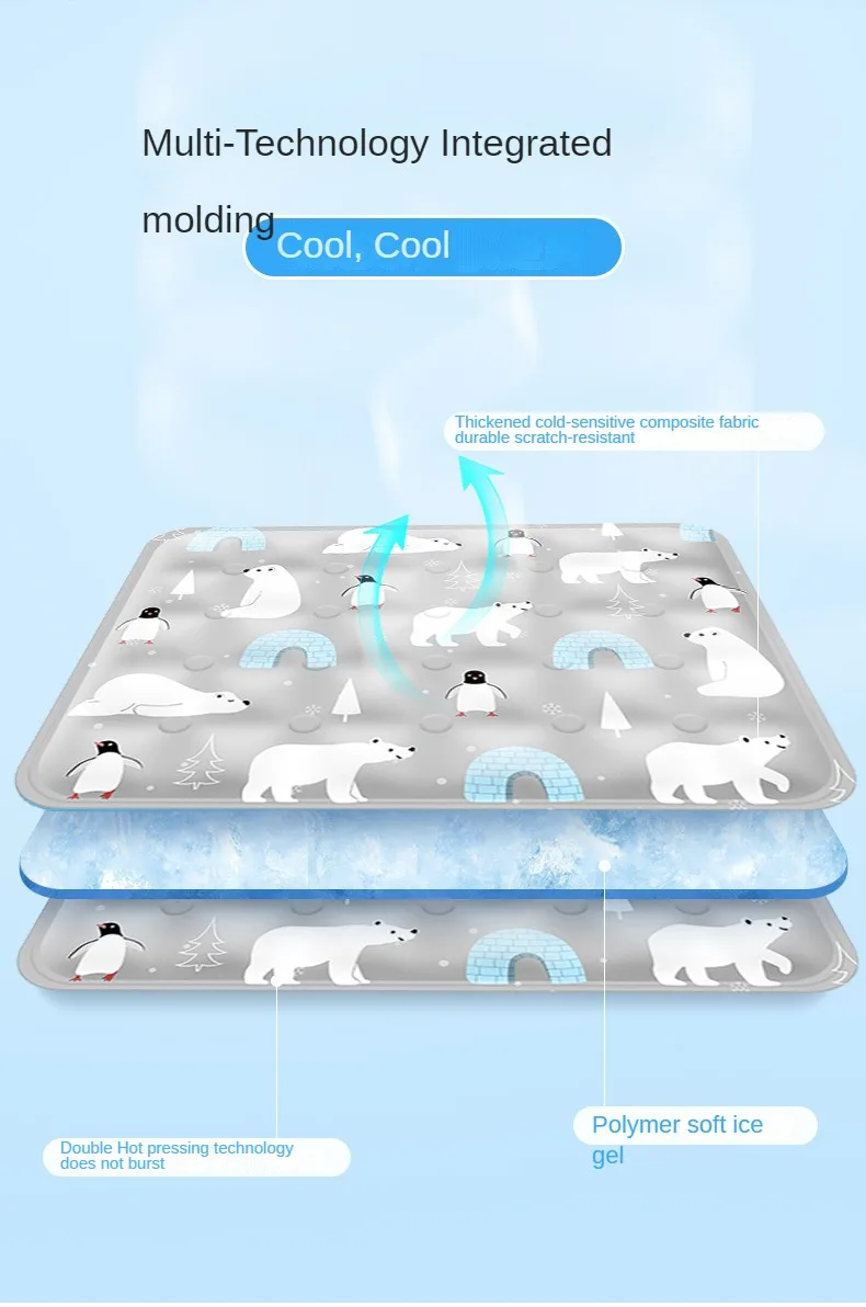 Ice Cooling Mat For Dogs And Cats Washable Pet Summer Blanket_voghion.com