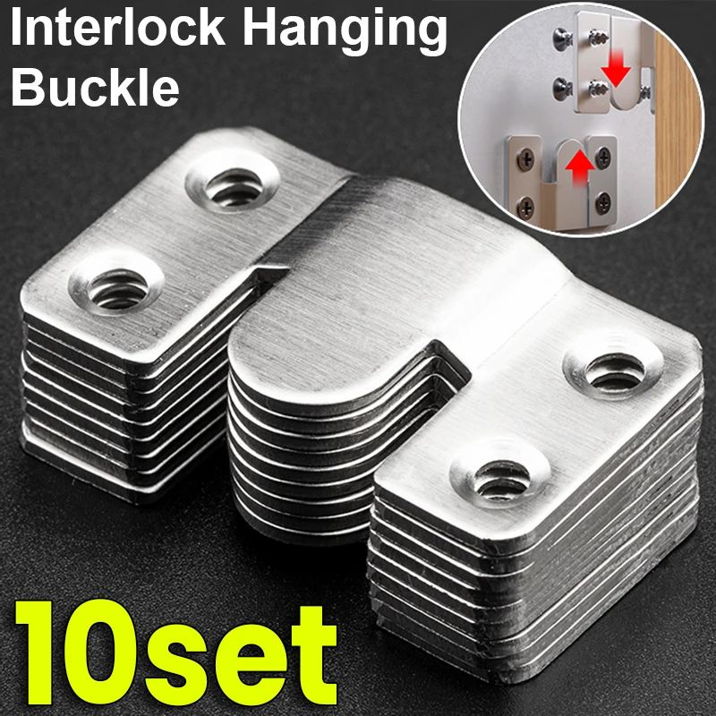 20/2pcs Stainless Steel Interlock Bracket Furniture Joint Connector ...