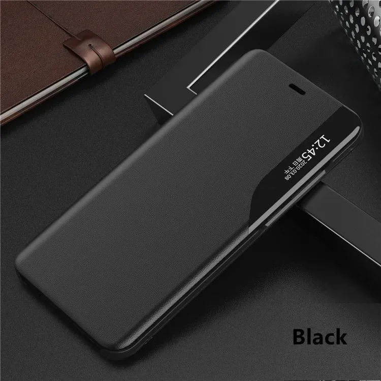 Leather Flip Wallet Phone Case with Magnetic Closure and Stand Feature