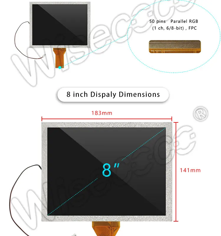 Wisecoco      , ޴ DVD ÷̾, 8 ġ º LCD ȭ, 800x600 ̹ 