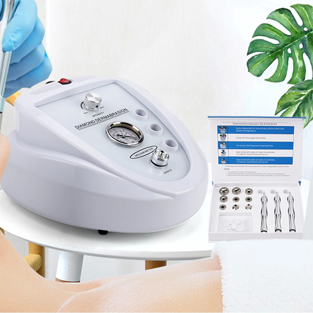 Diamond Microdermabrasion Machine, 65-68cmHg Suction Power Professional Dermabrasion for Skin Peeling Rejuvenation Lifti