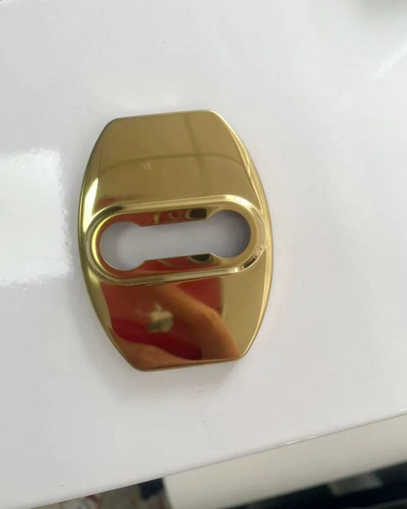 Car Door Lock Cover 4pcs Stainless Steel Interior Accessories for Toyota Land Cruiser Prado Hyundai Opel Astra VAUXHALL car door lock cover