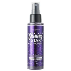 100ml Silver Glitter Spray for Hair, Body, and Clothes - Shimmer & Sparkle for Makeup and Parties (GS - purple)