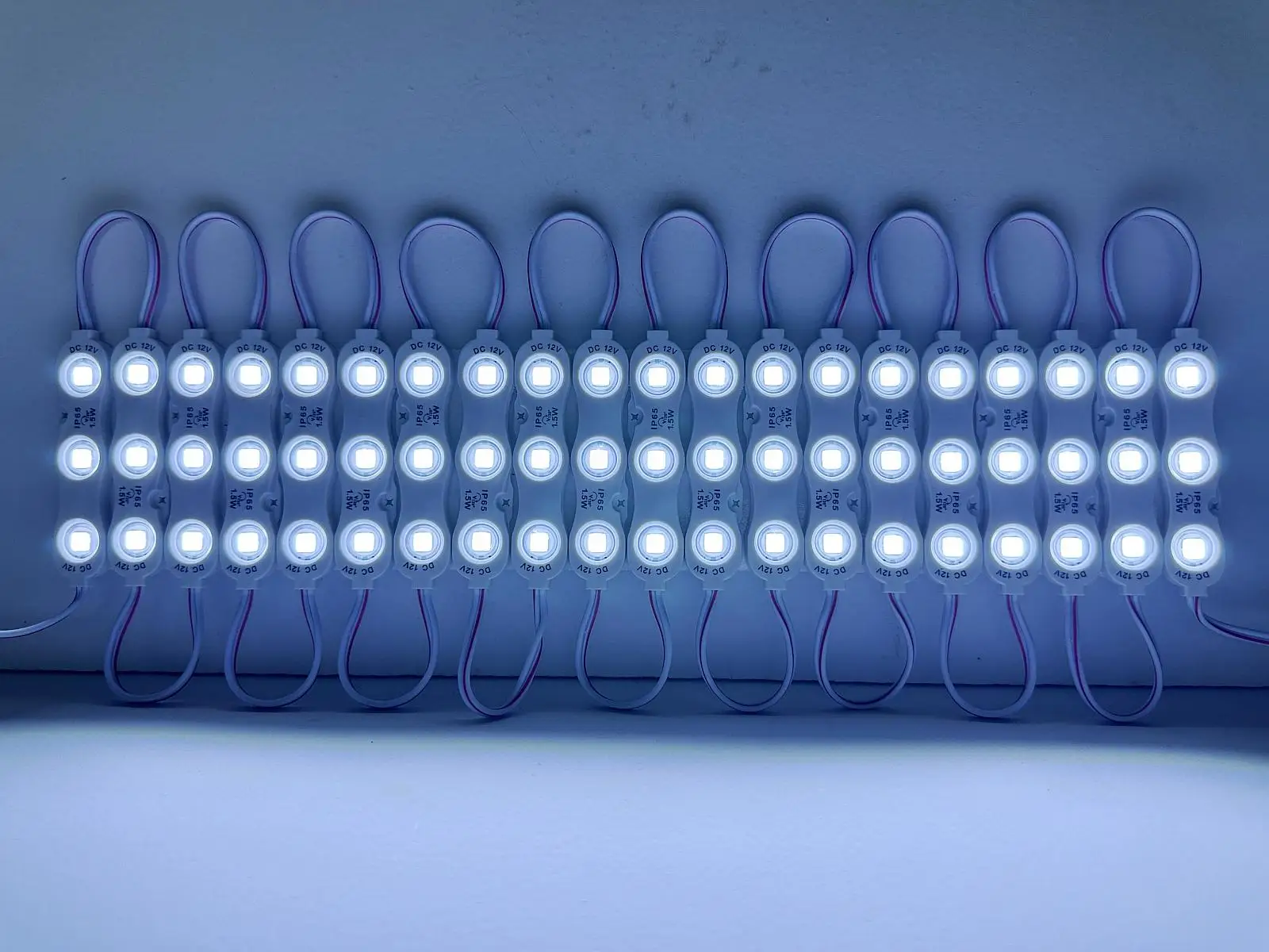with Lens Aluminum PCB injection LED Light Module for Sign Channel Letter DC12V 75mm*17mm*6mm SMD 5054 3 LED 1.5W