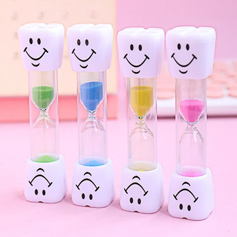 Sand Timer Smiling Face Hourglass 3 Minutes Cooking Brushing Teeth Kids Gift