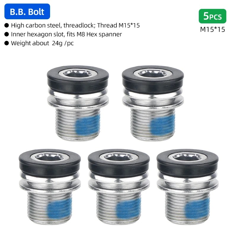 High-Performance Bicycle Crank Seal Bolts with Thread Lock & O-Ring