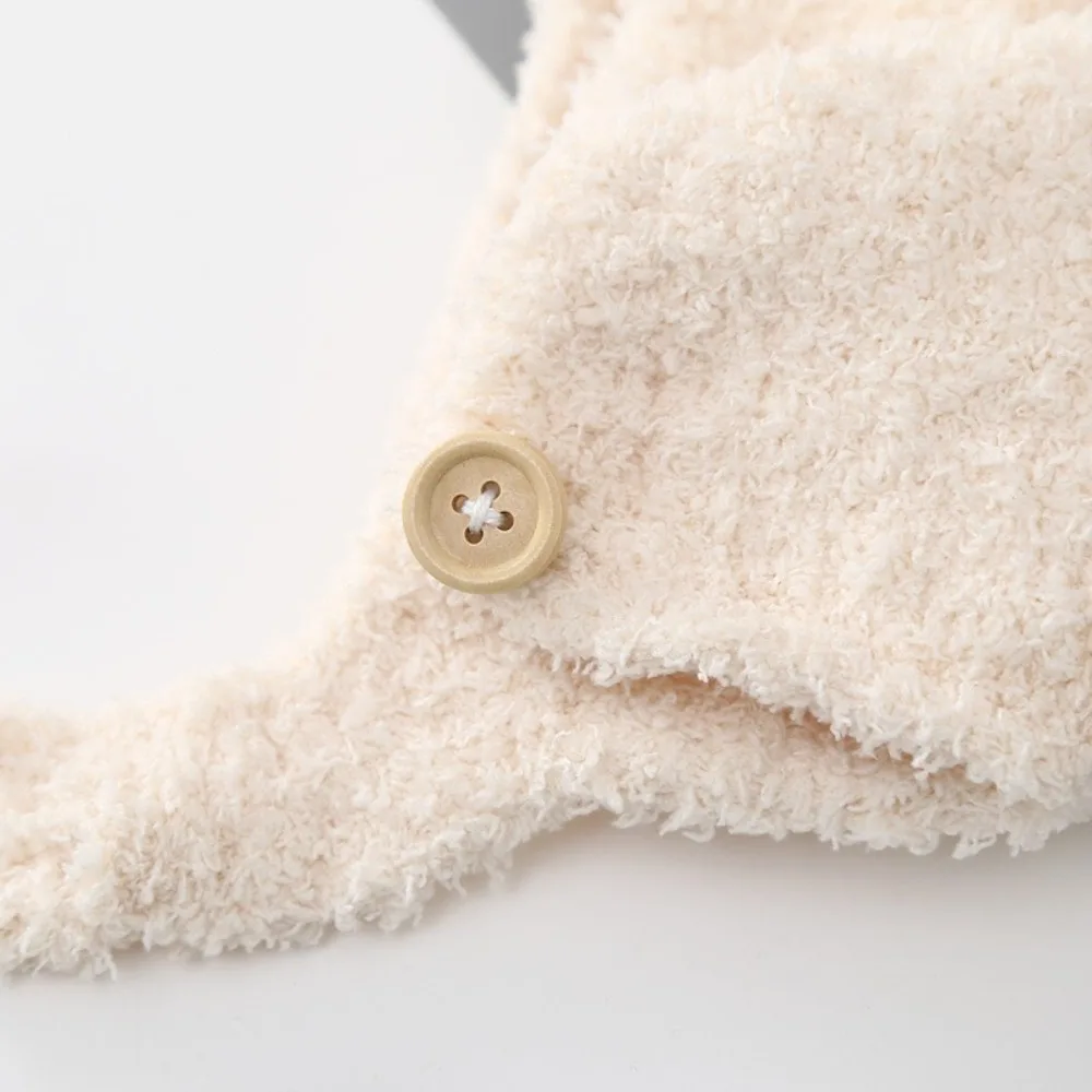 Soft Windproof Beanie Cap Warm with Ball Wool Hemming Caps Ear Protection Hats