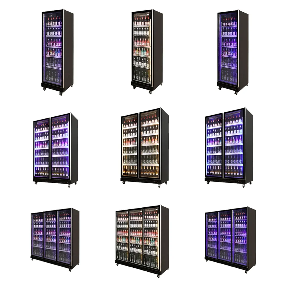Commercial Vertical Drinks Refrigerator Fashion Beer Display Cooler for Supermarket/Bar/Club