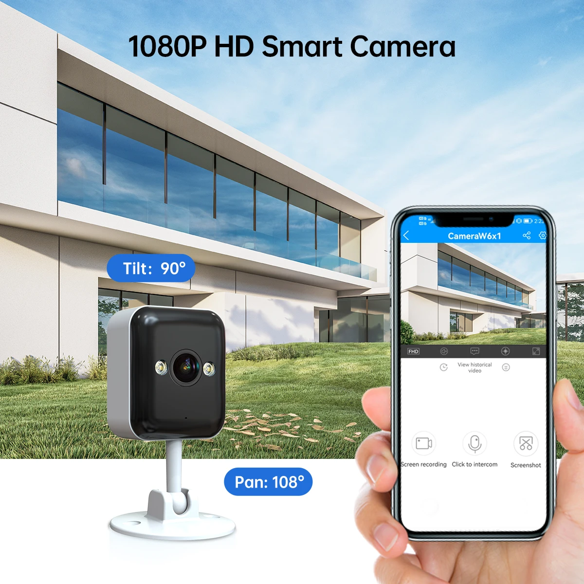 JOOAN 1080P Wifi kamera IP na zewnątrz kamera monitorująca CCTV 5x Zoom cyfrowy kolorowy Mini kamera ochrony domowa niania elektroniczna