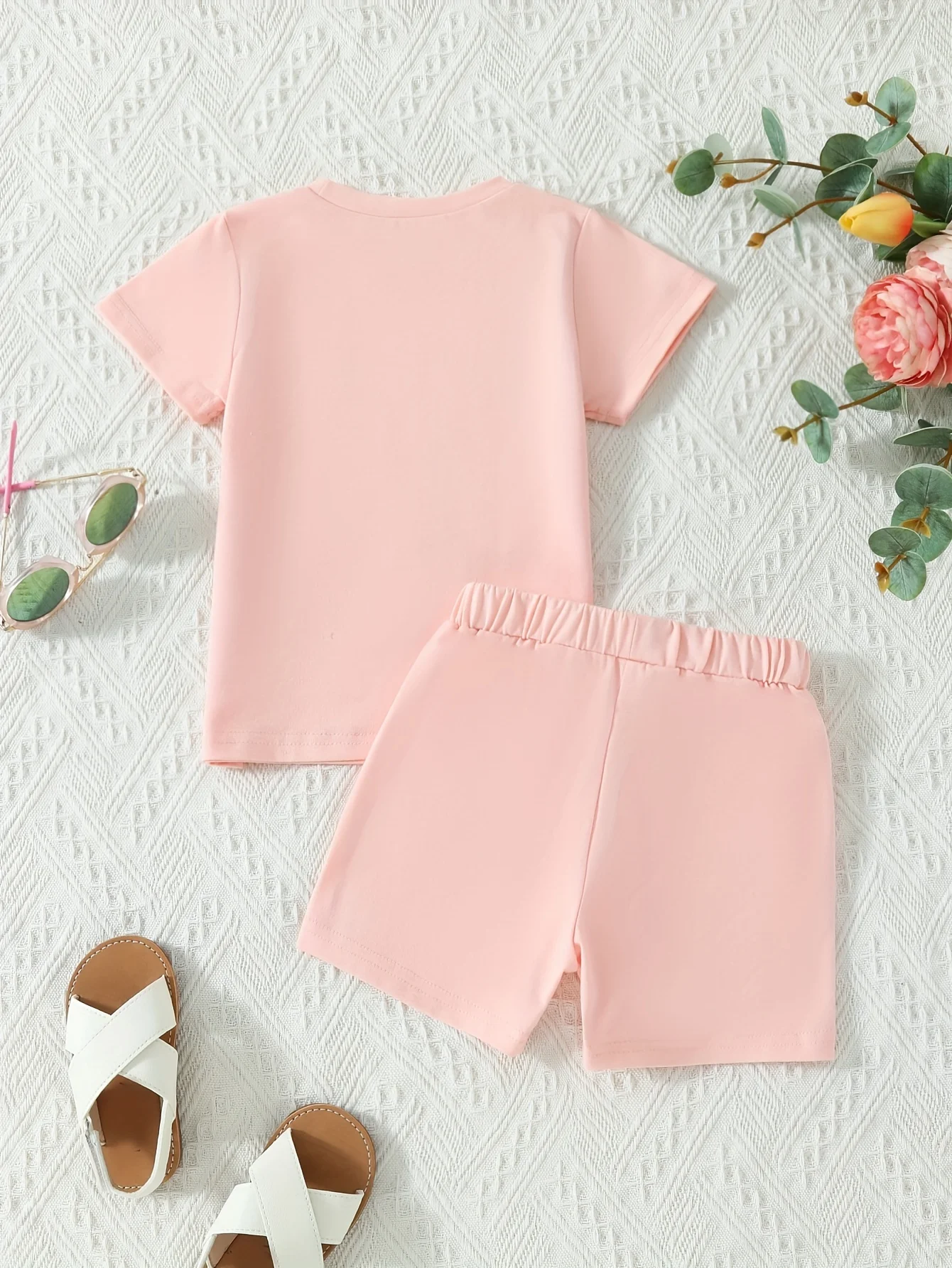 소녀 소년 면 의상, 엄마의 소녀/소년 프린트 반팔 티셔츠 + 반바지 2Pcs 여름 옷 세트