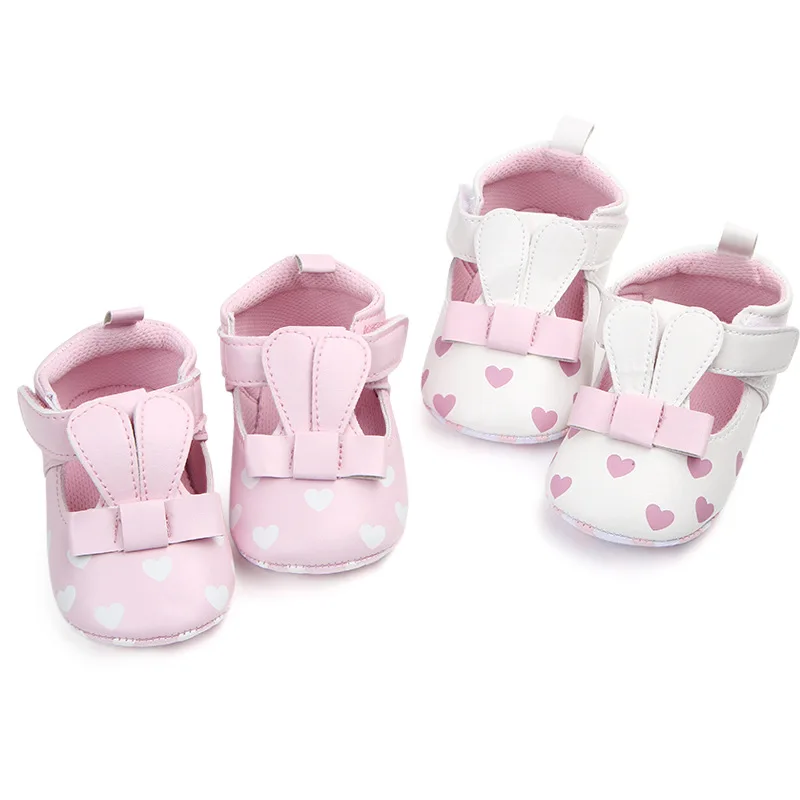 Princess Girl Shoes Soft Sole Footwear Toddler Cute Rabbit  Ears Dress Flat for 1 Year Newborn Birthday Gifts Baby Items 2