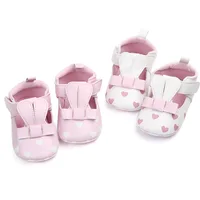 Princess Girl Shoes Soft Sole Footwear Toddler Cute Rabbit  Ears Dress Flat for 1 Year Newborn Birthday Gifts Baby Items 2