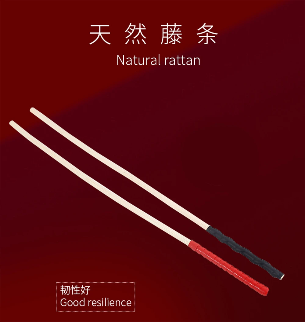 60CM Handmade Natural Rattan Horse Whip Bull Whip for Horse Training Round PU Leather Handle with Wrist Strap
