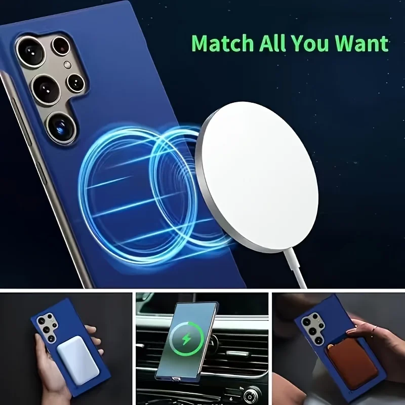 Ultra-Thin Magnetic Frameless Case - Matte Finish with Wireless Charging Compatibility