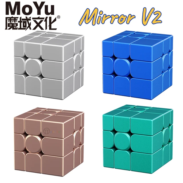 [Picube] MoYu Mirror V2 3x3 Magic Cube Puzzle Silver Gold Stickers Speed Cubes Professional Learning Toys For Children Gift 1