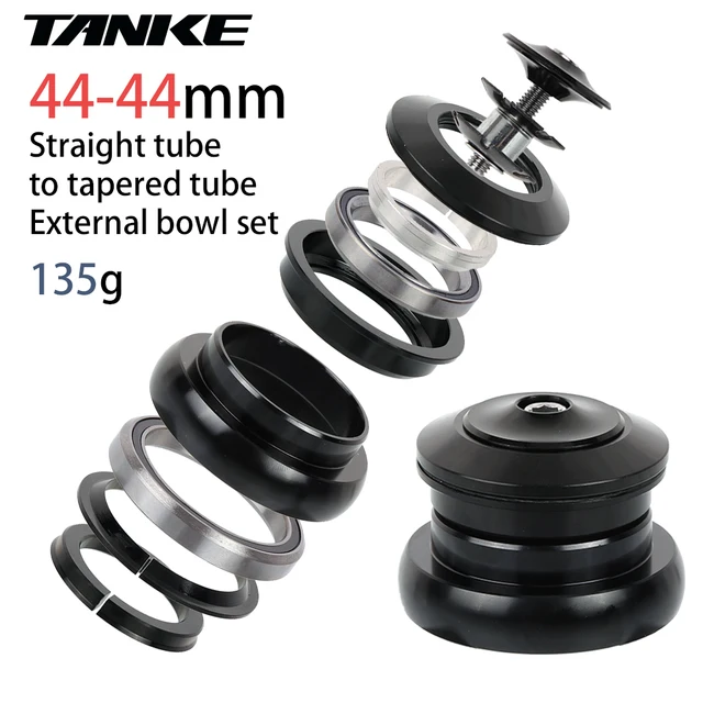 thumbnail image 2 of Bike Headset,44/55mm Aluminium Alloy Tapered Fork Straight Tube 44/55mm 2 of 14