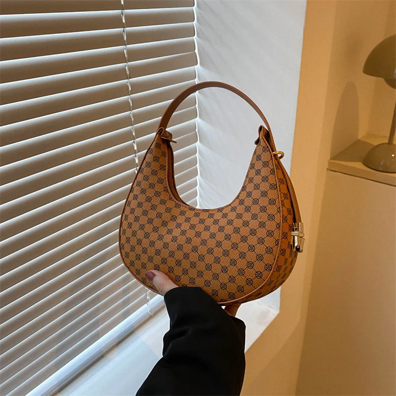 

Роскошные Дизайнерские Сумочки из искусственной кожи, сумка на плечо, новинка 2024, Классическая Повседневная текстурная модная сумка на одно плечо, винтажные сумки-тоут