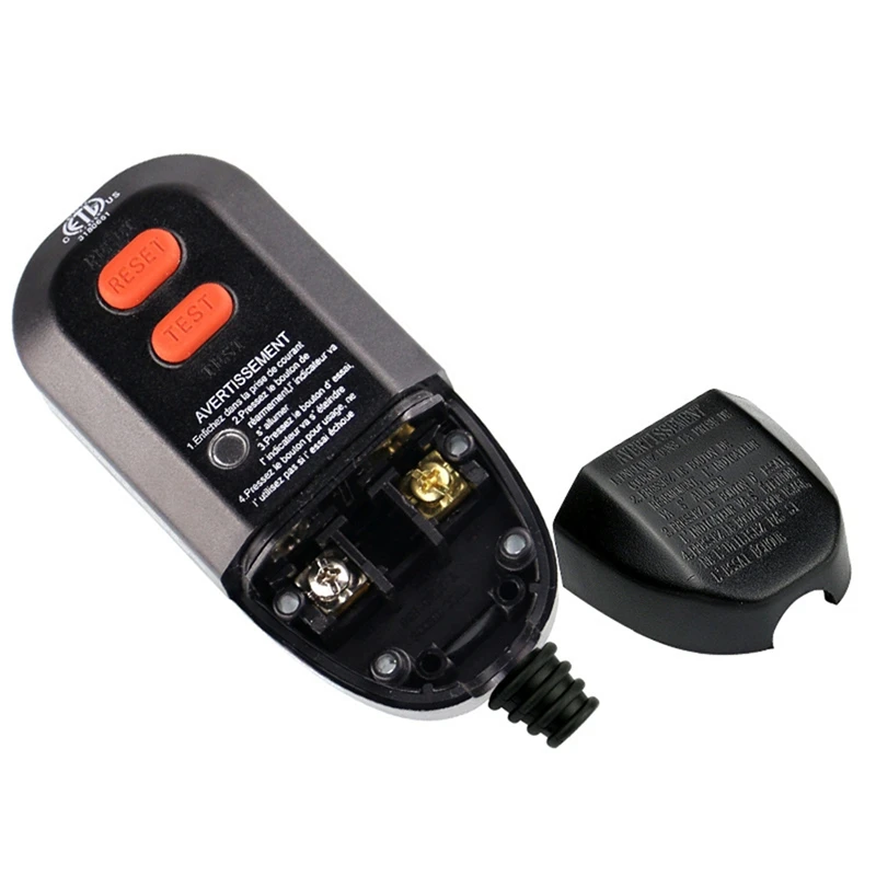 GFCI Plug Replacement 2-Prong 15Amp 2-Wires Ground Fault Circuit Interrupter Safety US plug adapter