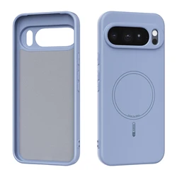 Premium Liquid Silicone Magnetic Phone Case - Soft, Wireless Charging - Compatible Cover - Google Pixel 10 (Sky Blue)