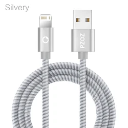 Premium PZOZ Fast Charging USB Cable (Silver 2m)
