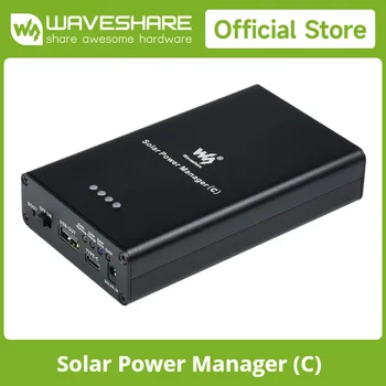 Waveshare Solar Power Manager (C), supporta 3 batterie 18650 (non incluse), circuiti di protezione multipla, compatibile con 6 V ~ 24 V