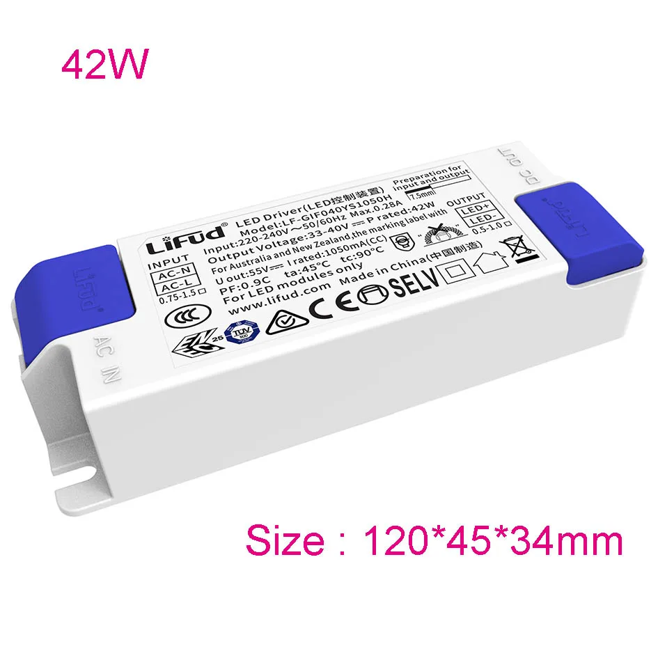 Description Picture 4 of itemLiFud LED driver LF-GIRxxxYM LF-GIRxxxYS series LED transformer Input 220V-240V output 350mA 600mA 900mA 1200mA 1400mA 1500mA
