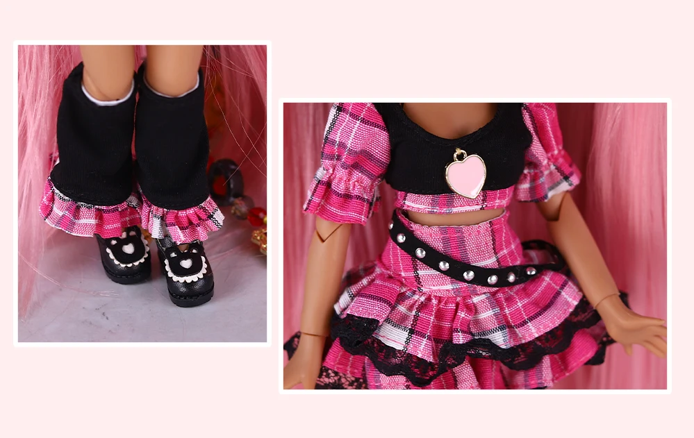Elsie – Premium Custom Neo Blythe Doll with Pink Hair, Tan Skin & Matte Cute Face 14