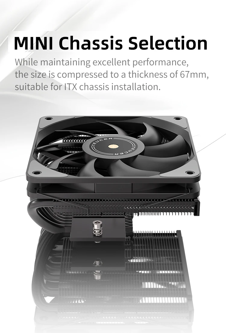 TE-67 CPU Cooler 67mm Low Profile ITX ATX Case Air Cooling Radiator for AM5 AM4