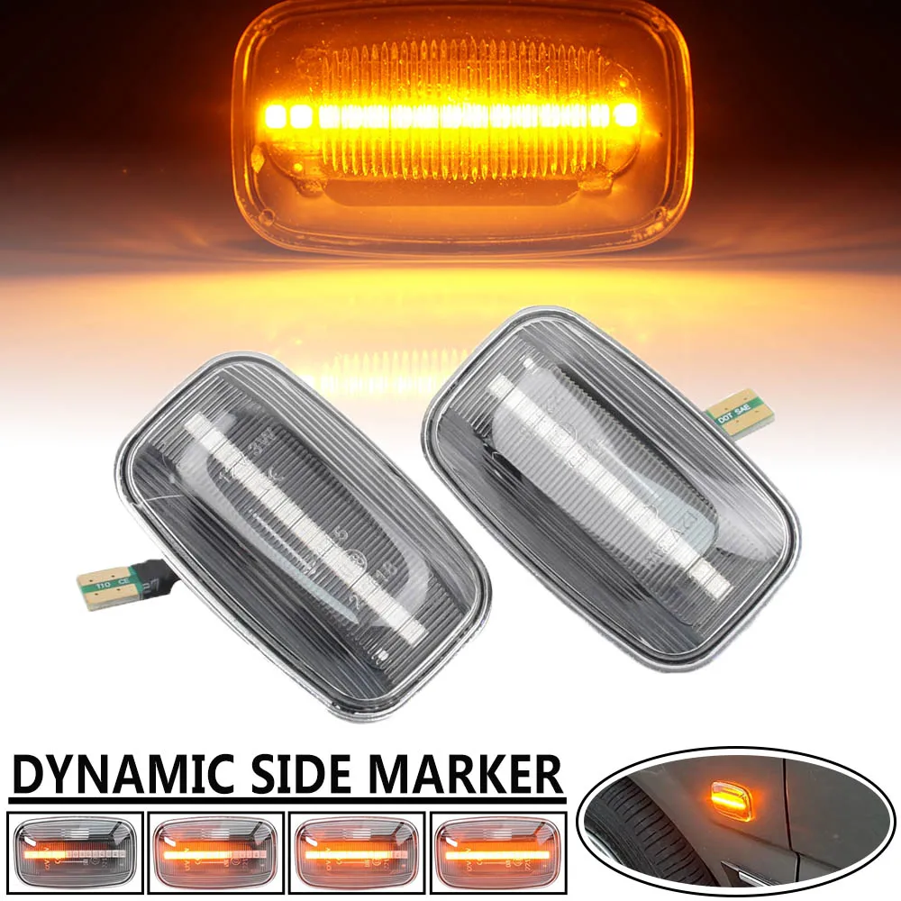 2 Stück für Toyota Land Cruiser Landcruiser 70 80 100 Serie Dynamische LED-Seitenmarkierungsleuchten Fließende Blinkleuchten – Detail 11