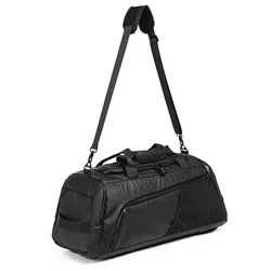 Dry Wet Separation Training Bag Waterproof Large Capacity Luggage Bag for Men Women Fitness Gym Handbag Shoulder Bag Black