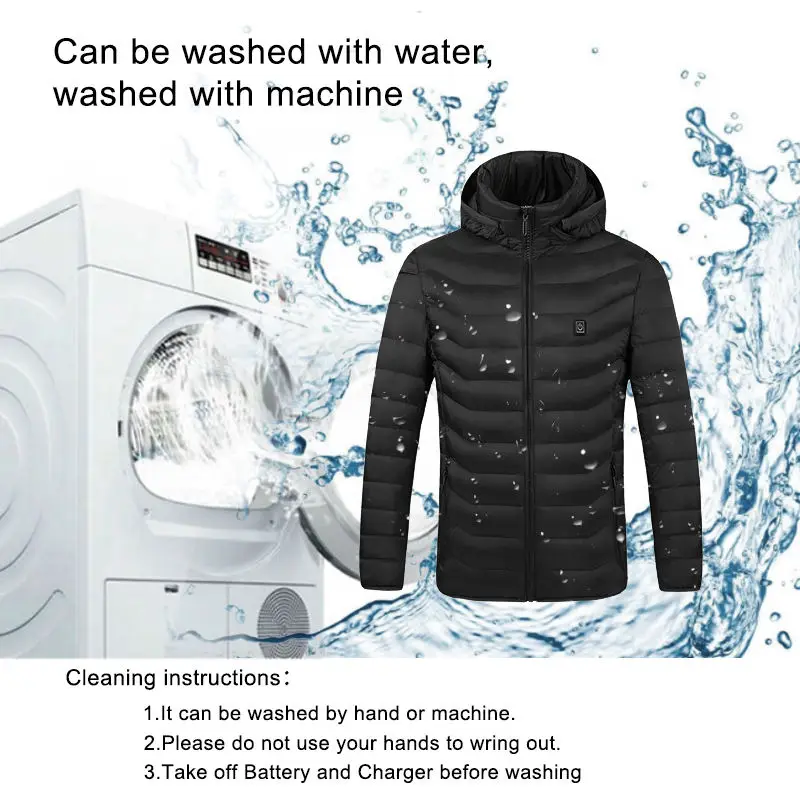 21 Areas Men Heating Jackets Usb Electric Heated Hoodie Winter Heating Clothing Men And Women Warming Hunting Coat Rechargeable heated jacket