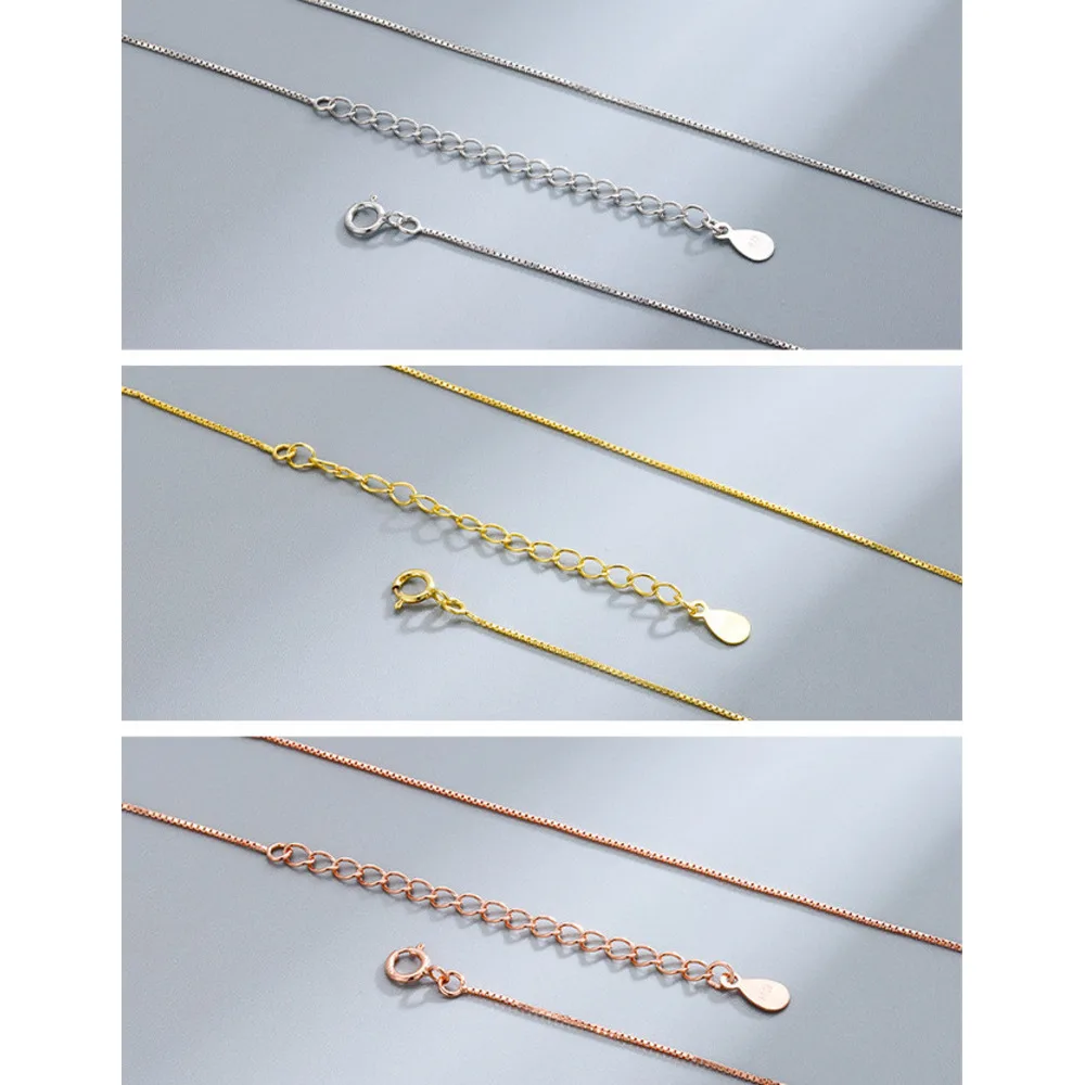 Collana in argento sterling S per donna senza ciondolo, semplice scatola singola fai da te versatile catena per clavicola, lusso leggero_voghion.com
