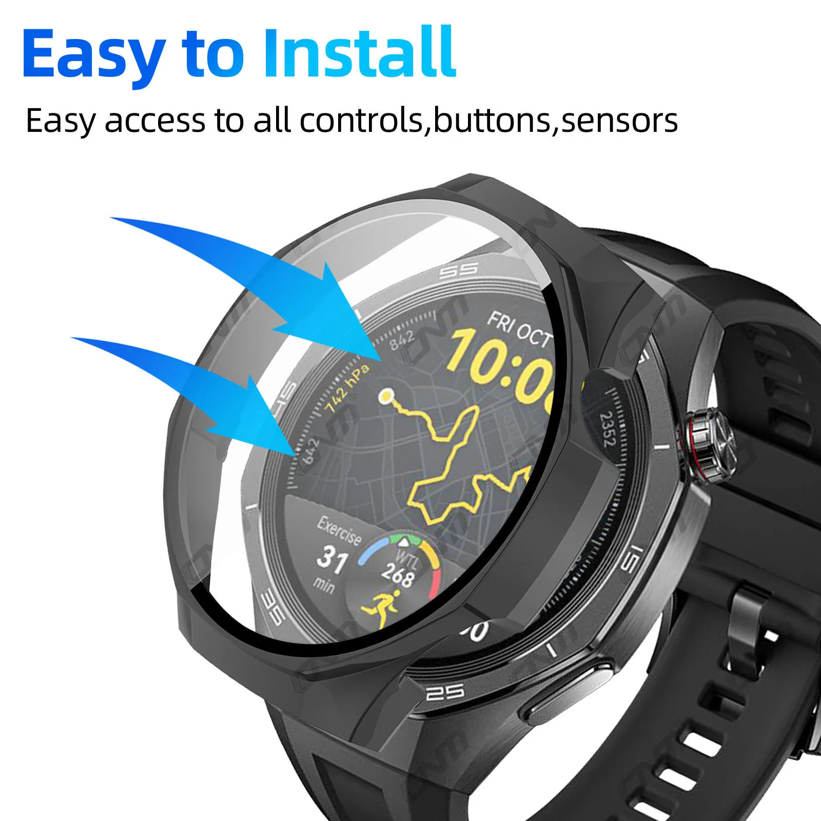 Glass+Case for Huawei Watch GT 5 41/42/46mm Tempered Glass Screen Protector&Hard PC Protective Bumper Huawei GT5 Pro Accessories 3